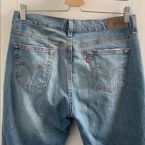 Levi's 505 straight leg high rise jeans